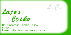 lajos cziko business card
